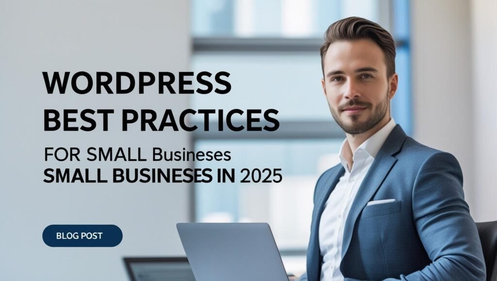 Man showing WordPress security best practices for 2025